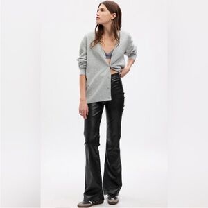 GAP Vegan Leather Flared Pants - XS